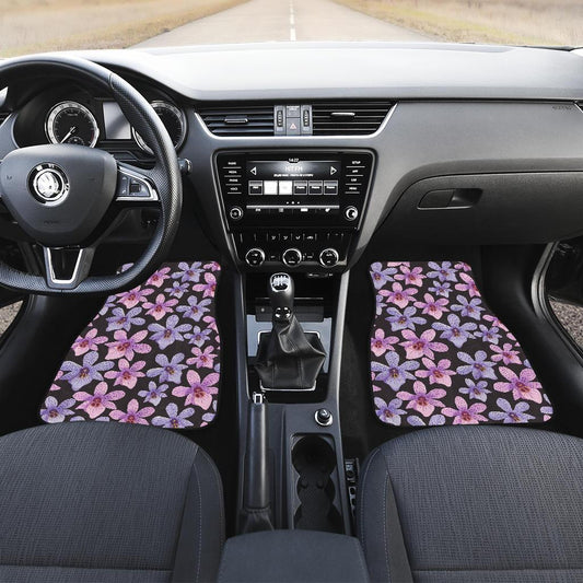 Orchid Pattern Print Design OR08 Car Floor Mats-JORJUNE.COM