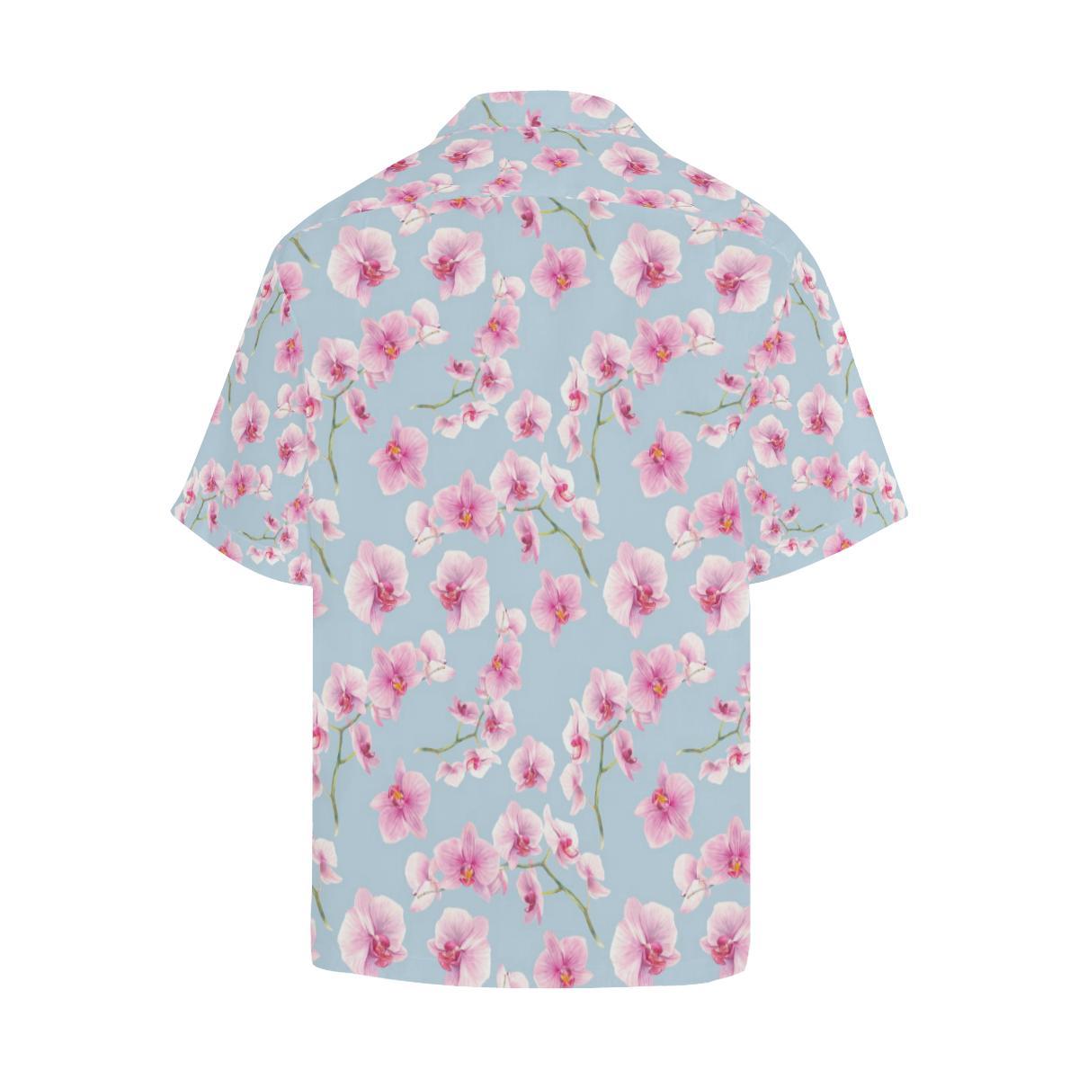 Orchid Pink Pattern Print Design OR01 Men Hawaiian Shirt-JorJune