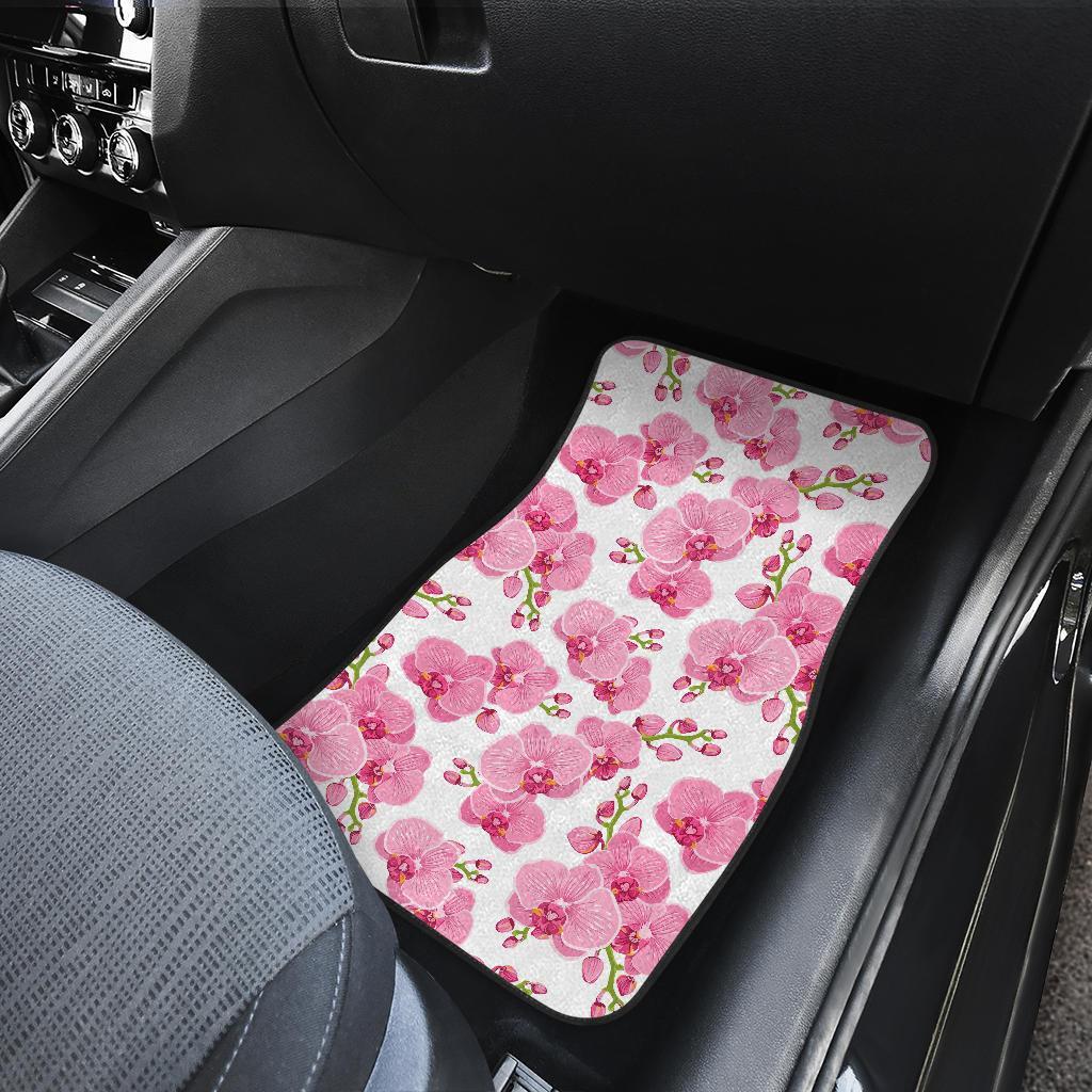 Orchid Pink Pattern Print Design OR07 Car Floor Mats-JORJUNE.COM