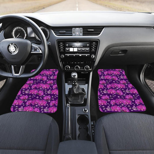 Orchid Purple Pattern Print Design OR02 Car Floor Mats-JORJUNE.COM
