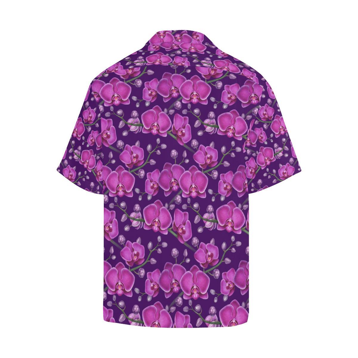 Orchid Purple Pattern Print Design OR02 Men Hawaiian Shirt-JorJune