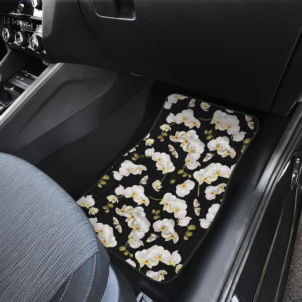 Orchid White Pattern Print Design OR011 Car Floor Mats-JORJUNE.COM
