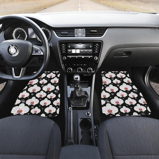Orchid White Pattern Print Design OR09 Car Floor Mats-JORJUNE.COM