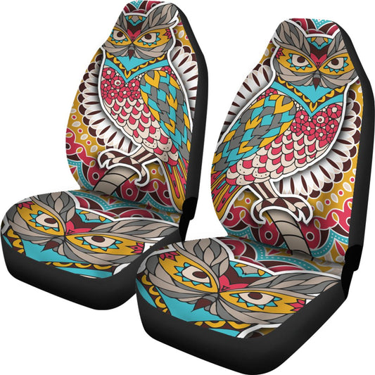 Owl Colorful Universal Fit Car Seat Covers