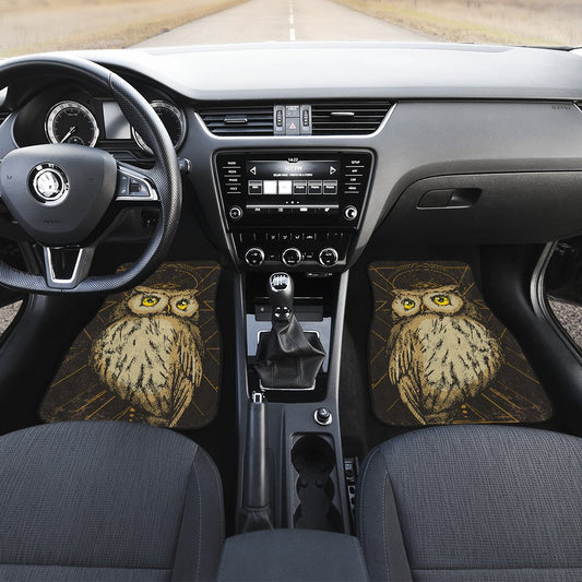 Owl Geometric Line Car Floor Mats