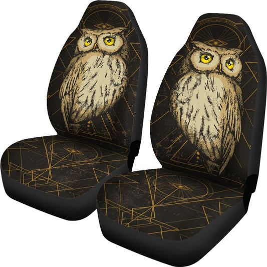 Owl Geometric Line Universal Fit Car Seat Covers