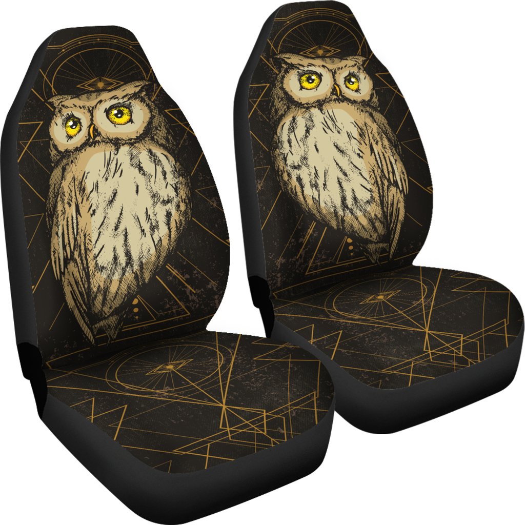 Owl Geometric Line Universal Fit Car Seat Covers