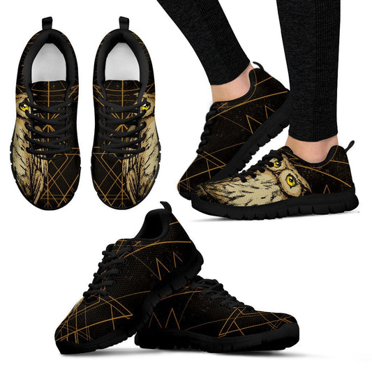 Owl Geometric Line Women Sneakers