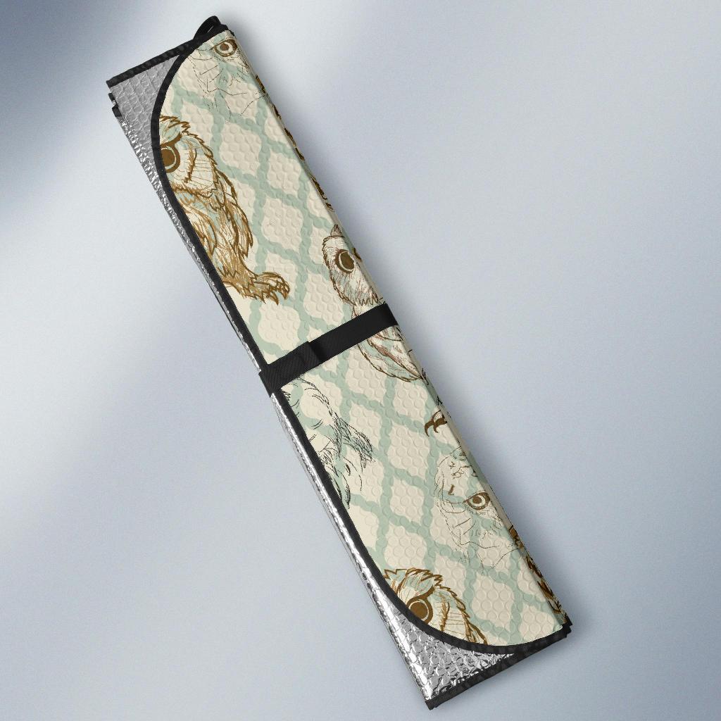Owl Pattern Print Design A03 Car Sun Shades-JORJUNE.COM