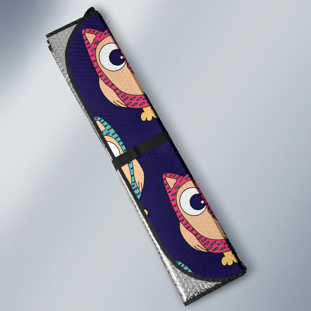 Owl Pattern Print Design A06 Car Sun Shades-JORJUNE.COM