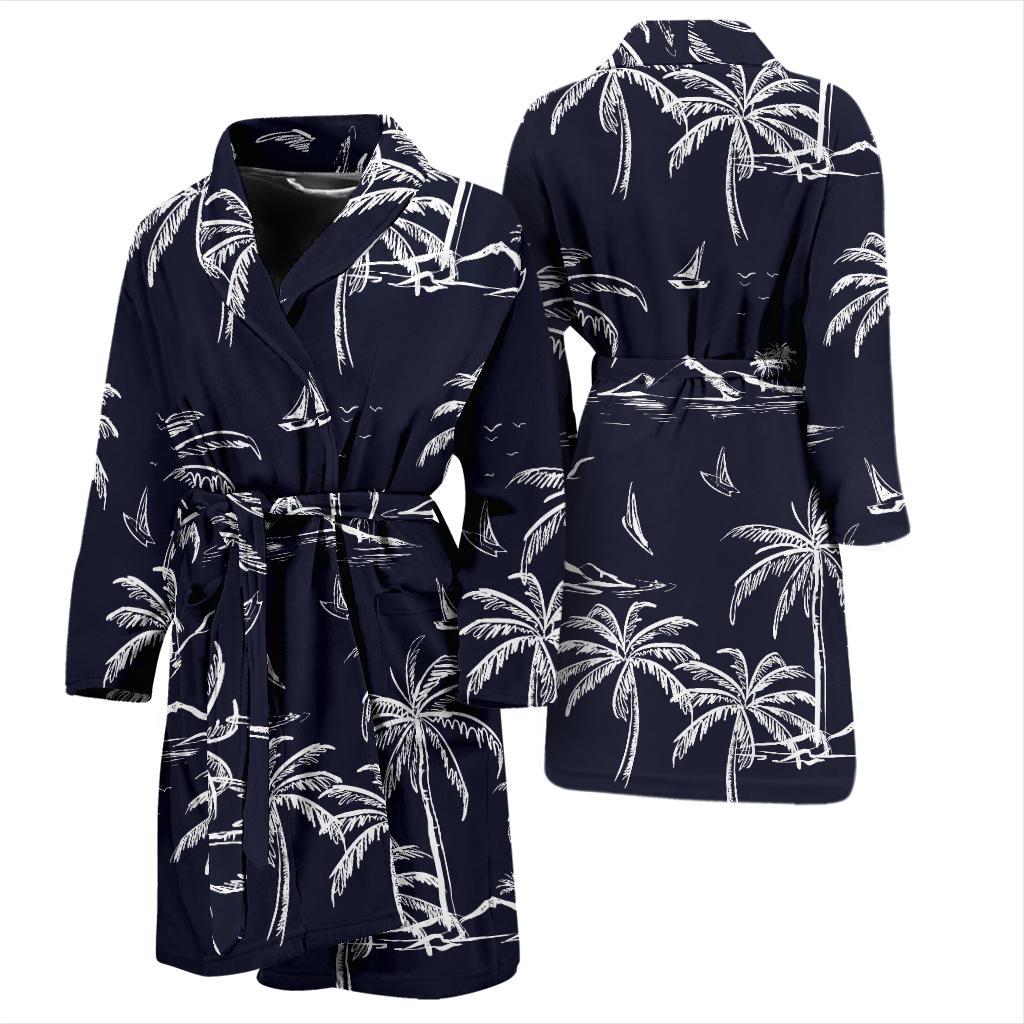 Pacific island Pattern Print Design A02 Men Bathrobe-JORJUNE.COM