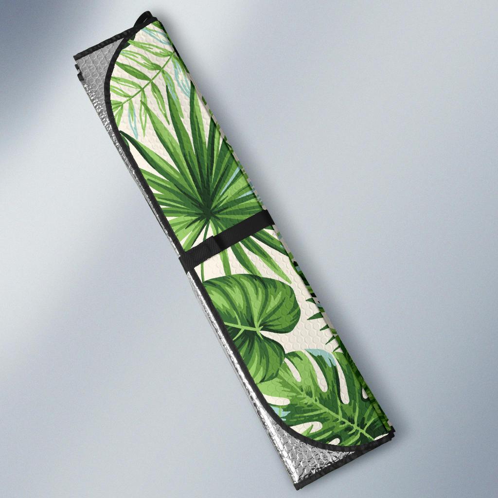 Palm Leaf Pattern Print Design A01 Car Sun Shades-JORJUNE.COM