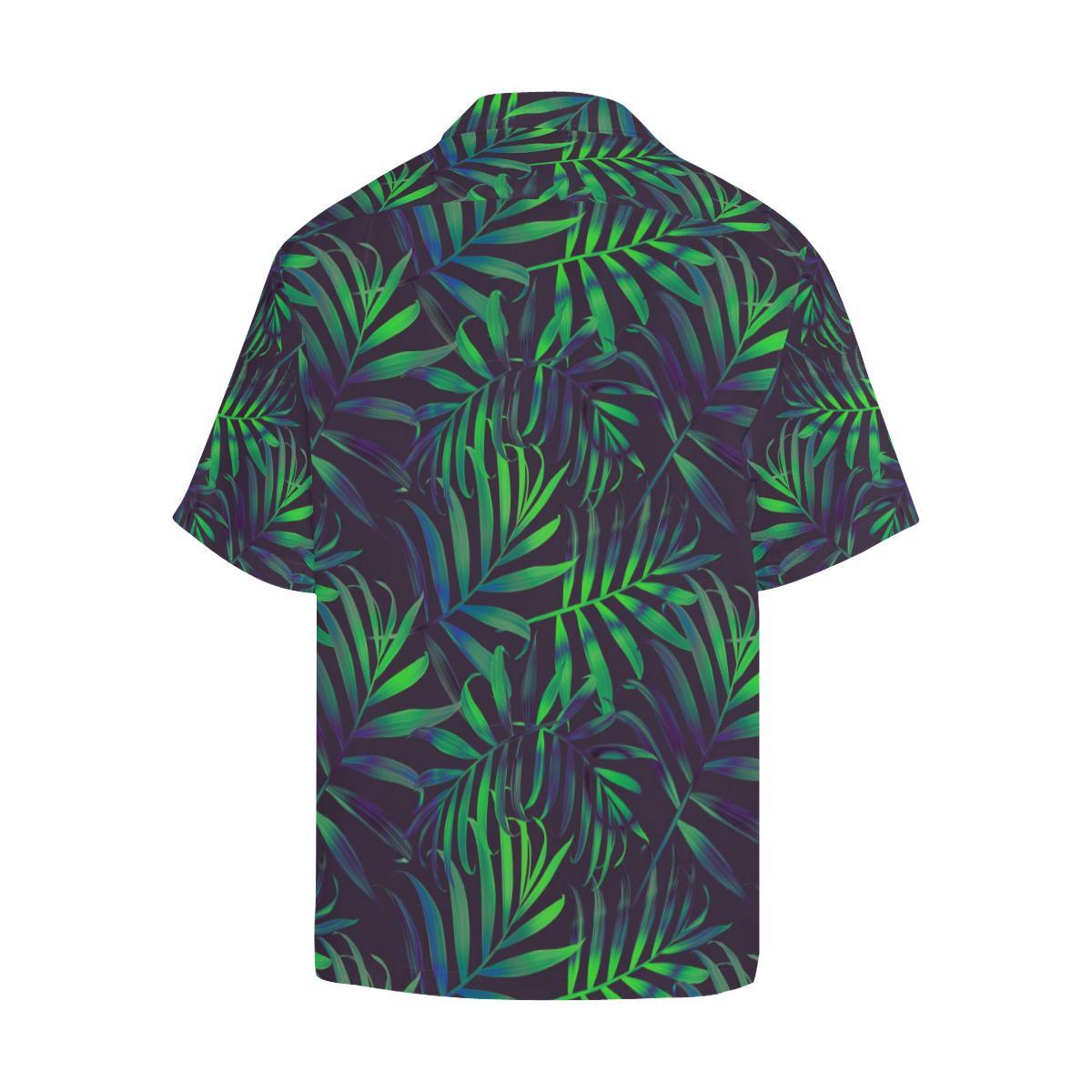 Palm Leaves Pattern Print Design PL01 Men Hawaiian Shirt-JorJune