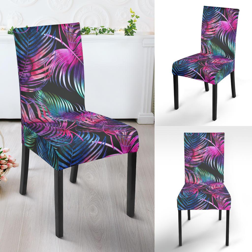 Palm Leaves Pattern Print Design PL010 Dining Chair Slipcover-JORJUNE.COM