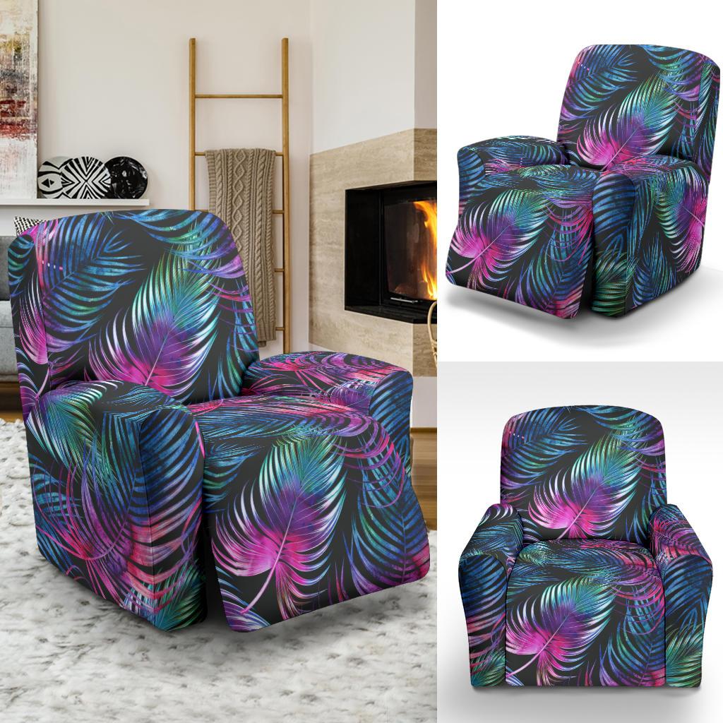 Palm Leaves Pattern Print Design PL010 Recliner Slipcover-JORJUNE.COM