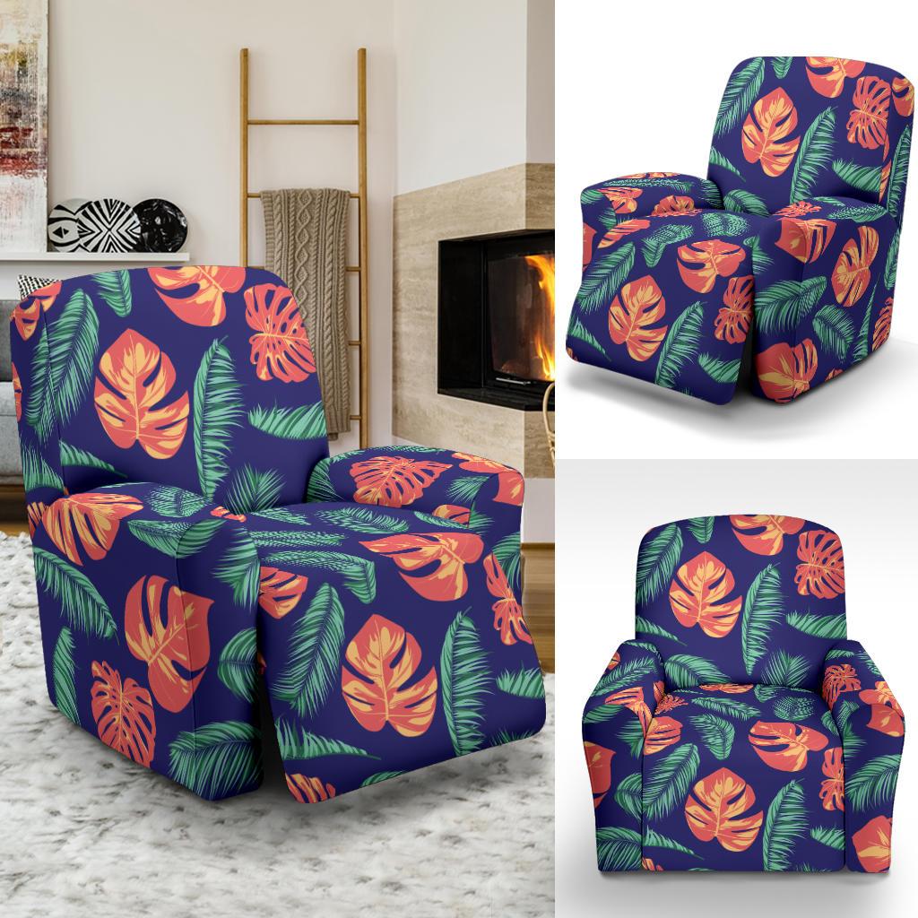 Palm Leaves Pattern Print Design PL011 Recliner Slipcover-JORJUNE.COM