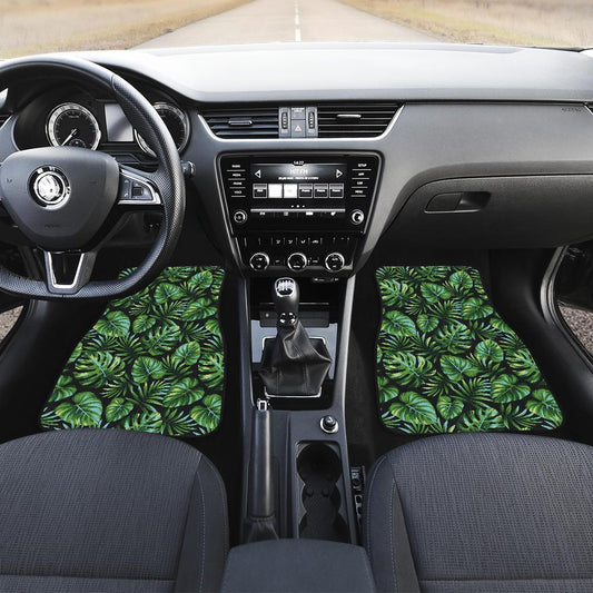 Palm Leaves Pattern Print Design PL013 Car Floor Mats-JORJUNE.COM