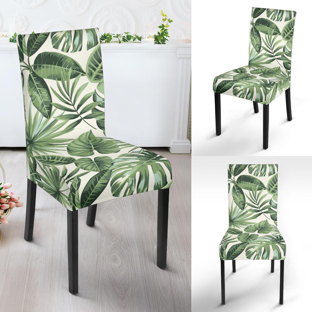 Palm Leaves Pattern Print Design PL014 Dining Chair Slipcover-JORJUNE.COM