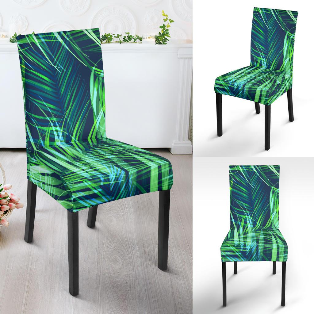 Palm Leaves Pattern Print Design PL02 Dining Chair Slipcover-JORJUNE.COM