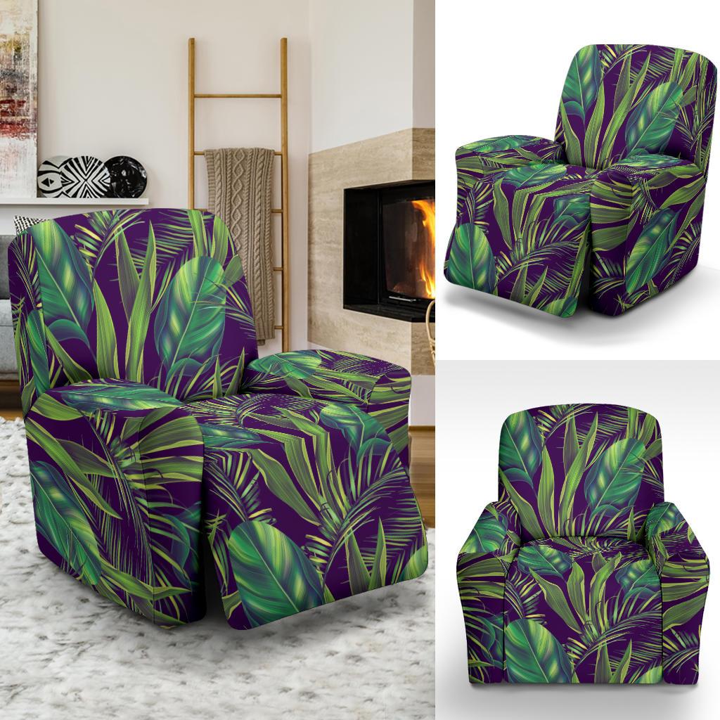 Palm Leaves Pattern Print Design PL03 Recliner Slipcover-JORJUNE.COM