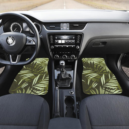 Palm Leaves Pattern Print Design PL05 Car Floor Mats-JORJUNE.COM