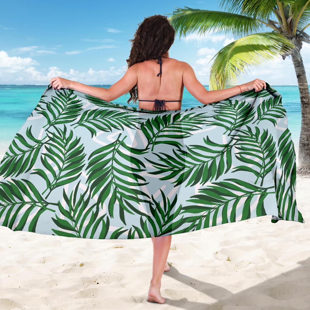 Palm Leaves Pattern Print Design PL06 Sarong Pareo Wrap-JORJUNE.COM