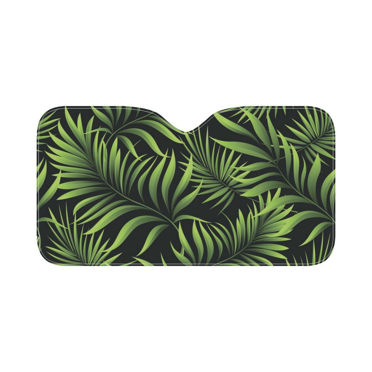 Palm Leaves Pattern Print Design PL07 Car Sun Shade-JorJune
