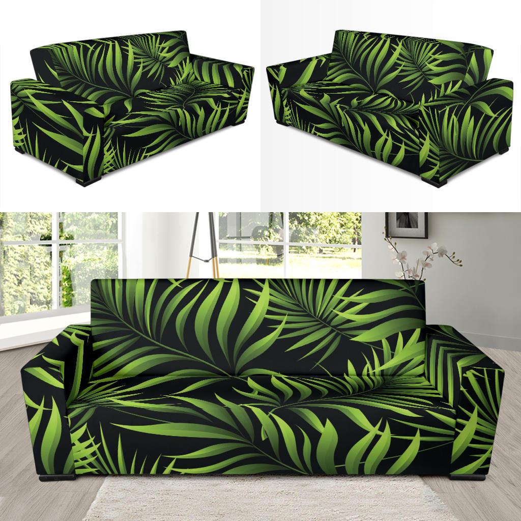 Palm Leaves Pattern Print Design PL07 Sofa Slipcover-JORJUNE.COM