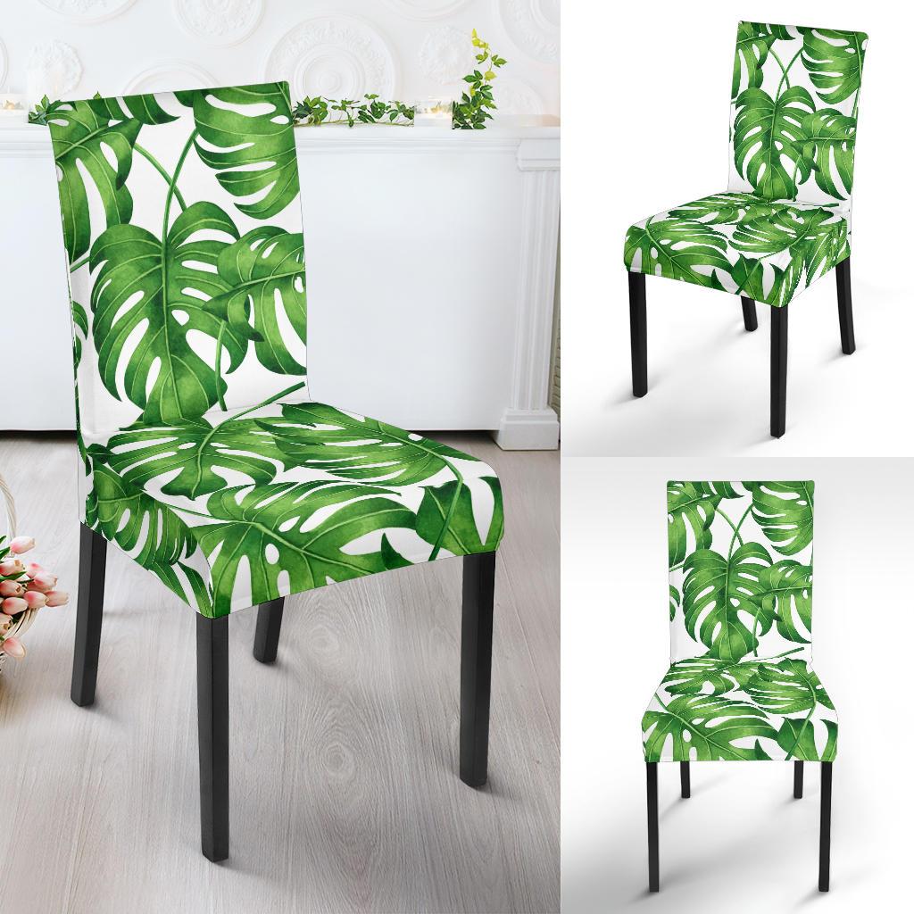 Palm Leaves Pattern Print Design PL08 Dining Chair Slipcover-JORJUNE.COM