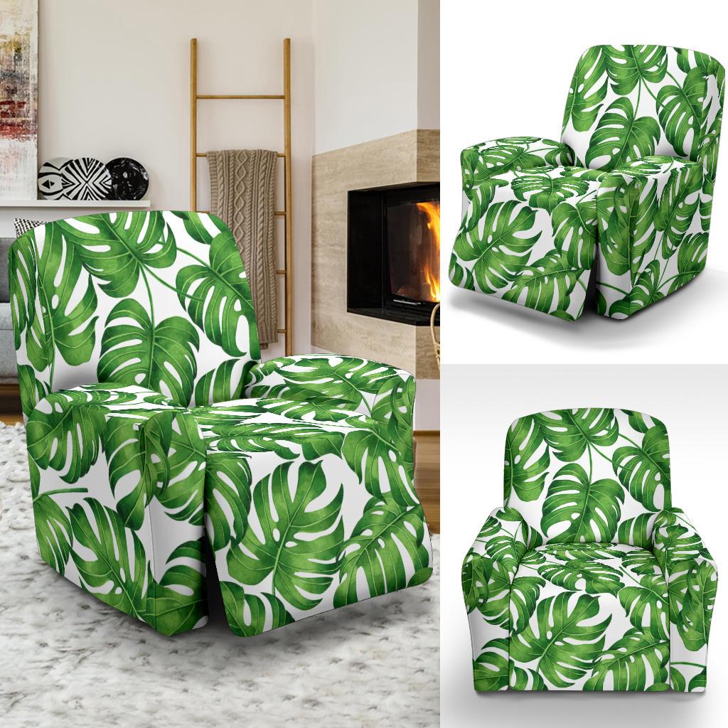 Palm Leaves Pattern Print Design PL08 Recliner Slipcover-JORJUNE.COM