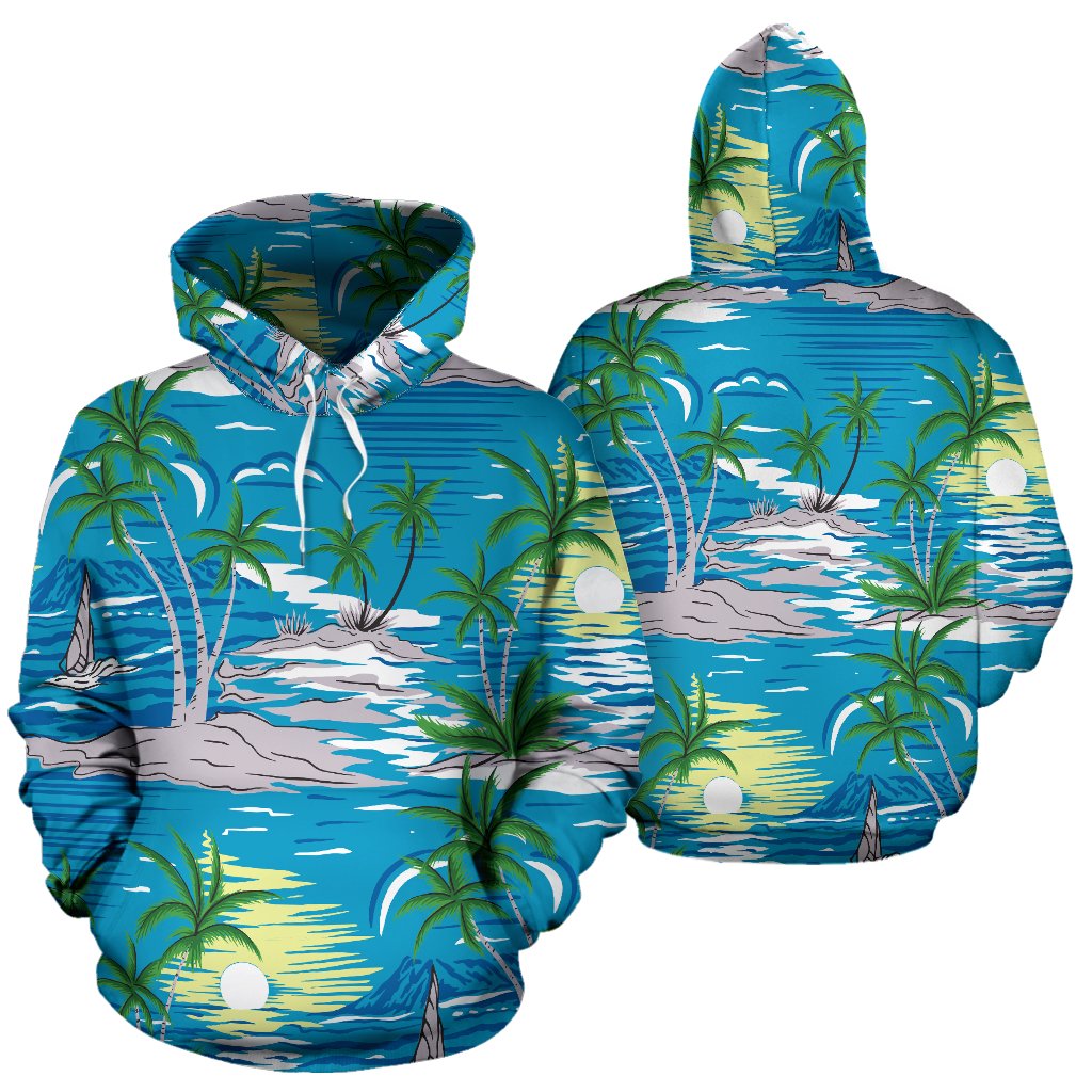 Palm Tree Beach All Over Print Hoodie