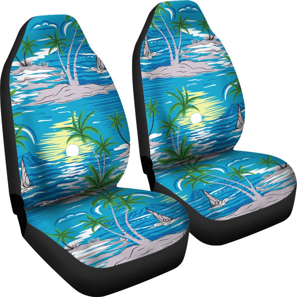 Palm Tree Beach Universal Fit Car Seat Covers