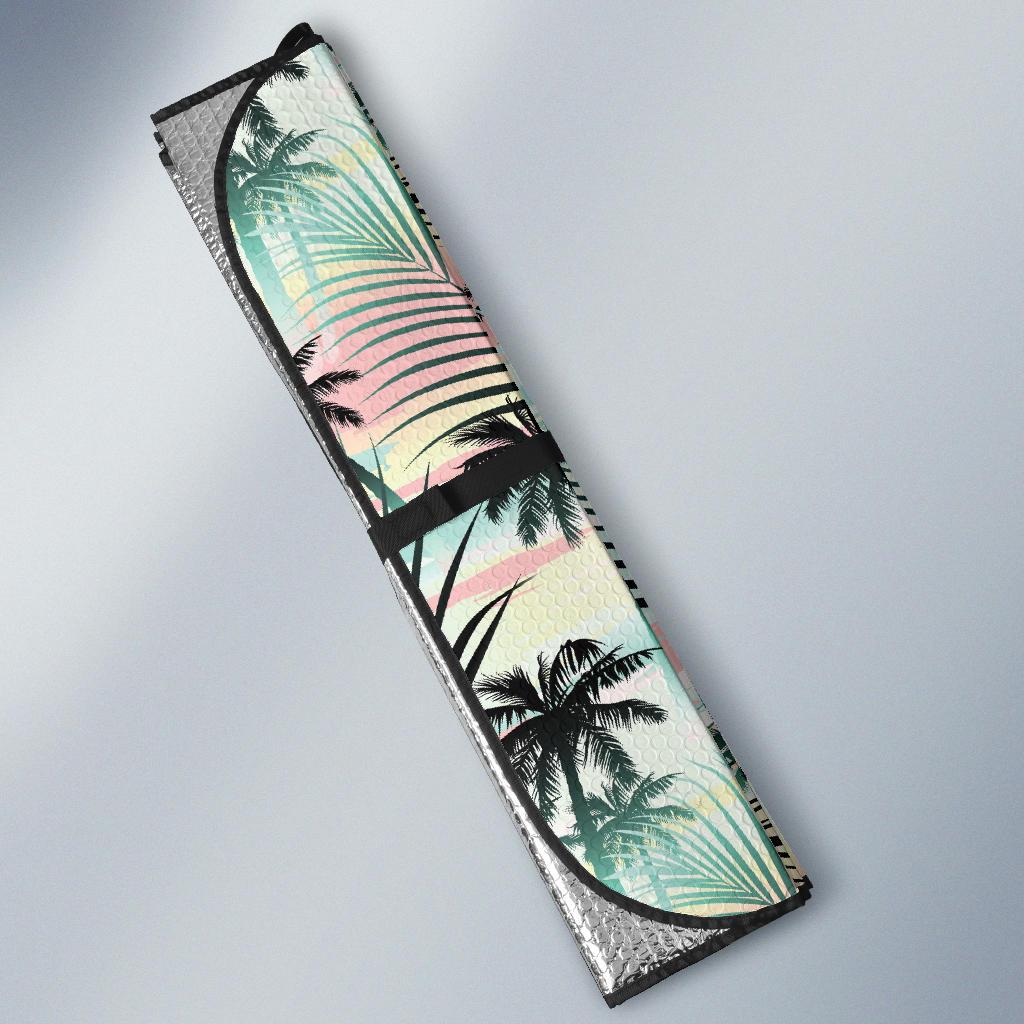 Palm Tree Pattern Print Design A03 Car Sun Shades-JORJUNE.COM