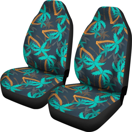 Palm Tree Pattern Print Design PT01 Universal Fit Car Seat Covers-JorJune