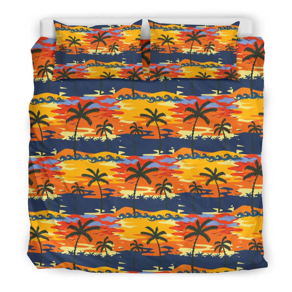 Palm Tree Pattern Print Design PT010 Duvet Cover Bedding Set-JORJUNE.COM