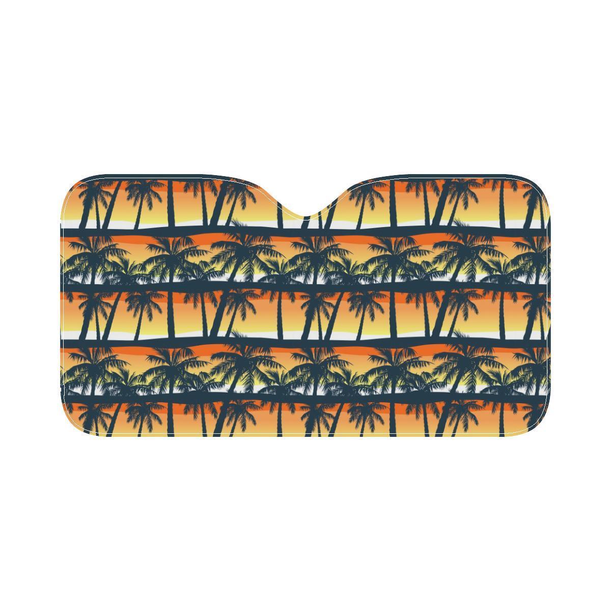 Palm Tree Pattern Print Design PT011 Car Sun Shade-JorJune