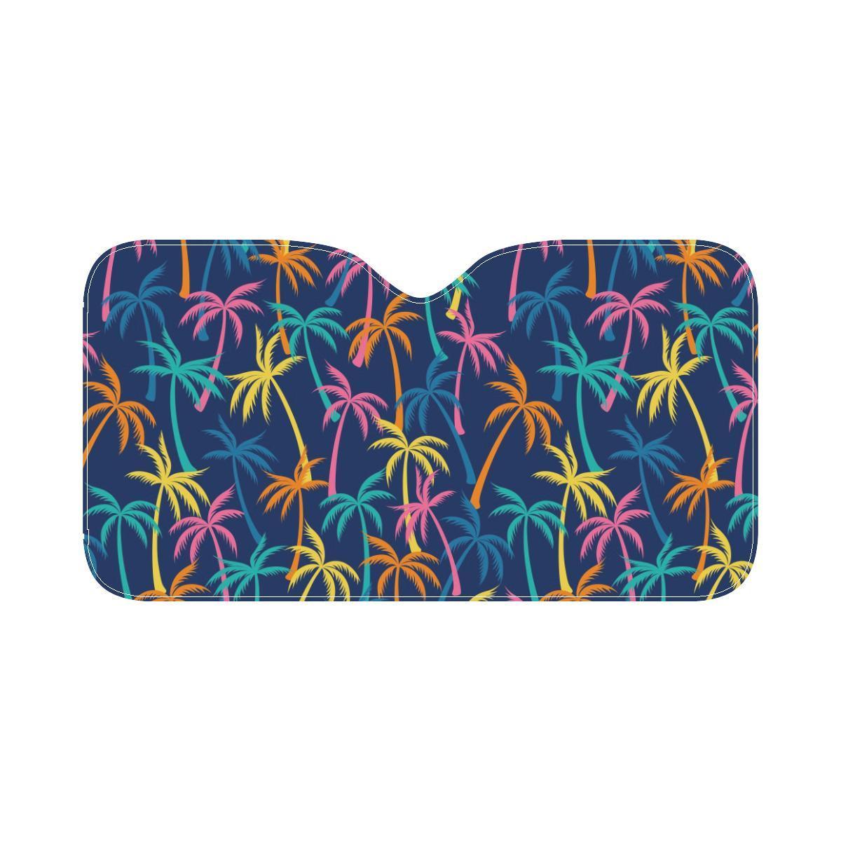 Palm Tree Pattern Print Design PT013 Car Sun Shade-JorJune