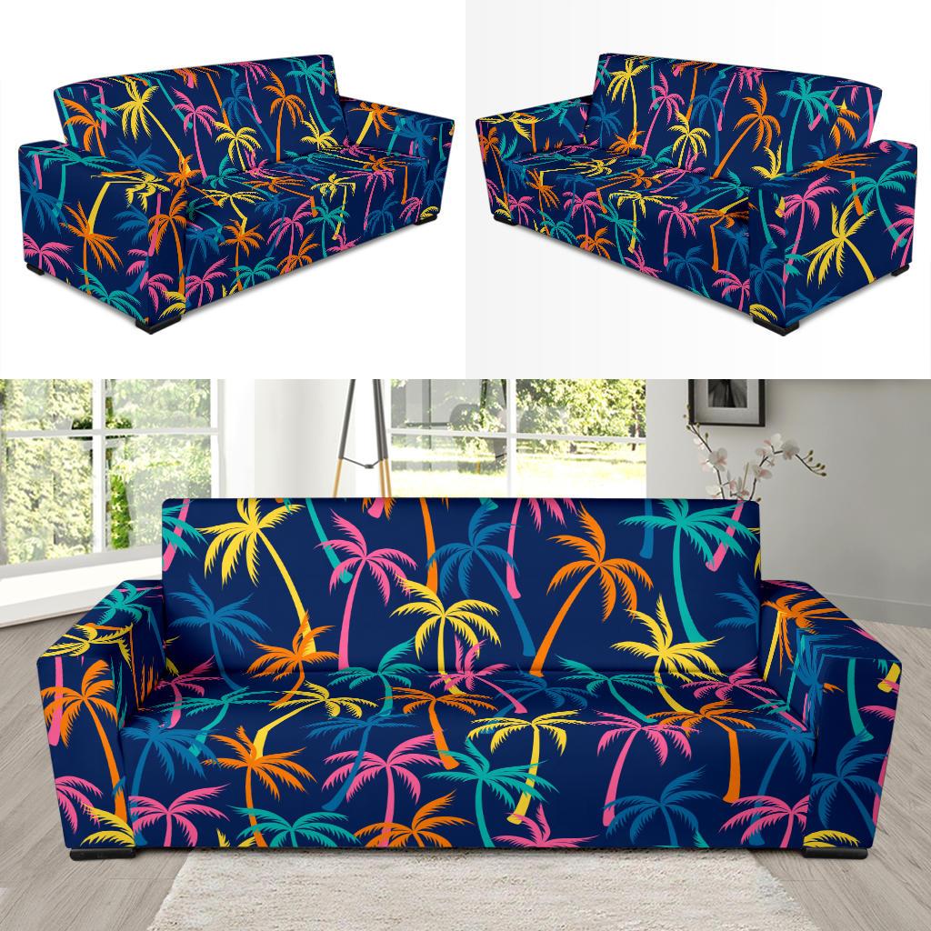 Palm Tree Pattern Print Design PT013 Sofa Slipcover-JORJUNE.COM