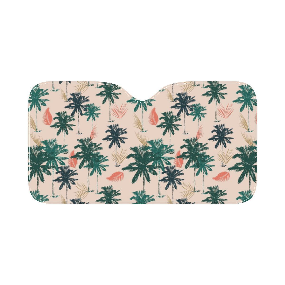 Palm Tree Pattern Print Design PT014 Car Sun Shade-JorJune