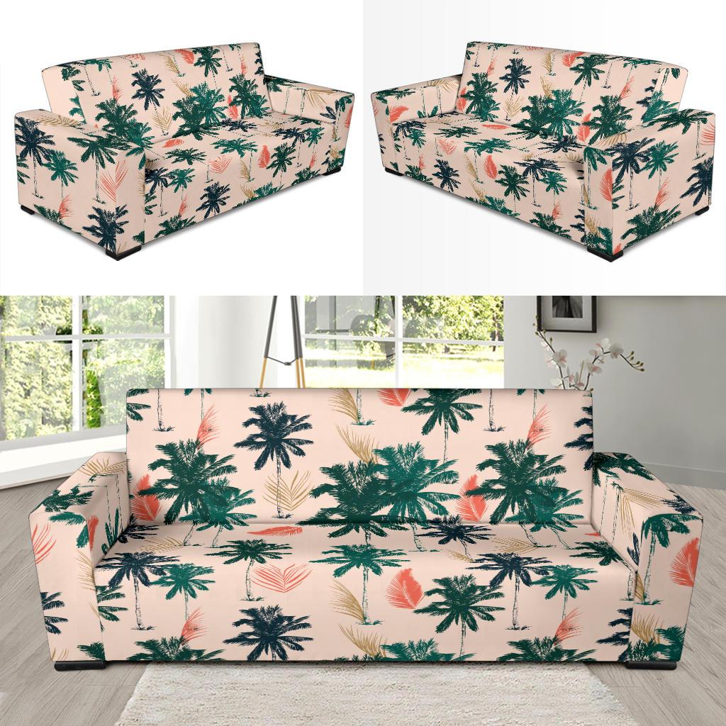 Palm Tree Pattern Print Design PT014 Sofa Slipcover-JORJUNE.COM