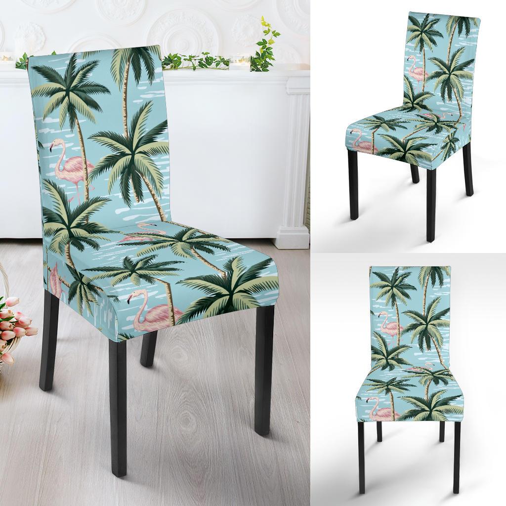 Palm Tree Pattern Print Design PT05 Dining Chair Slipcover-JORJUNE.COM