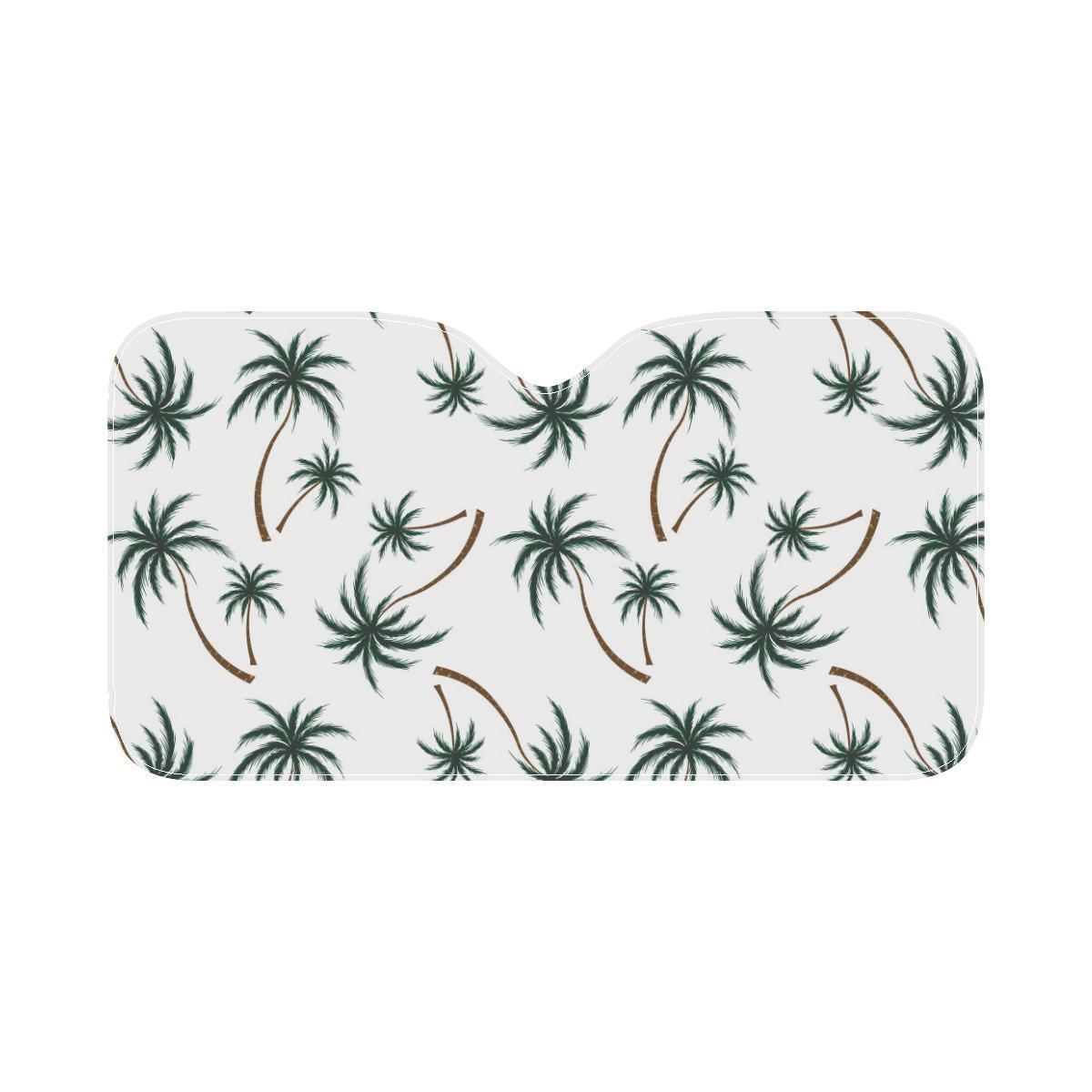 Palm Tree Pattern Print Design PT07 Car Sun Shade-JorJune