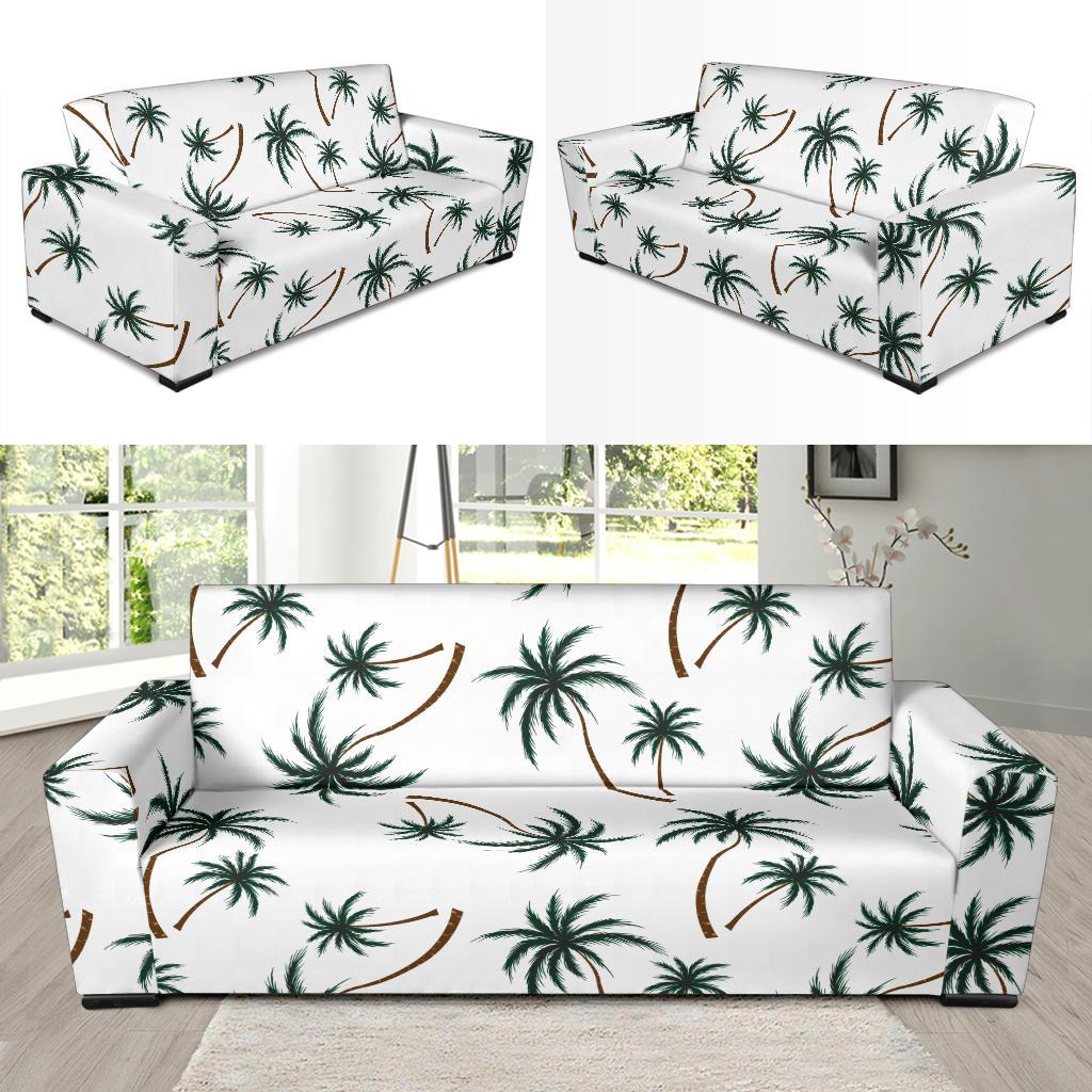 Palm Tree Pattern Print Design PT07 Sofa Slipcover-JORJUNE.COM