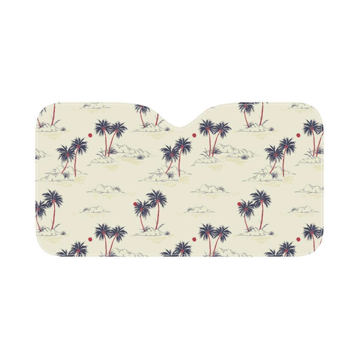 Palm Tree Pattern Print Design PT08 Car Sun Shade-JorJune