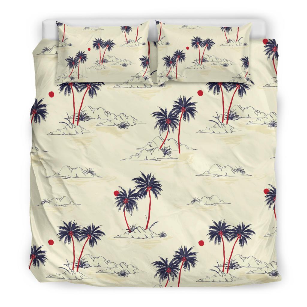 Palm Tree Pattern Print Design PT08 Duvet Cover Bedding Set-JORJUNE.COM