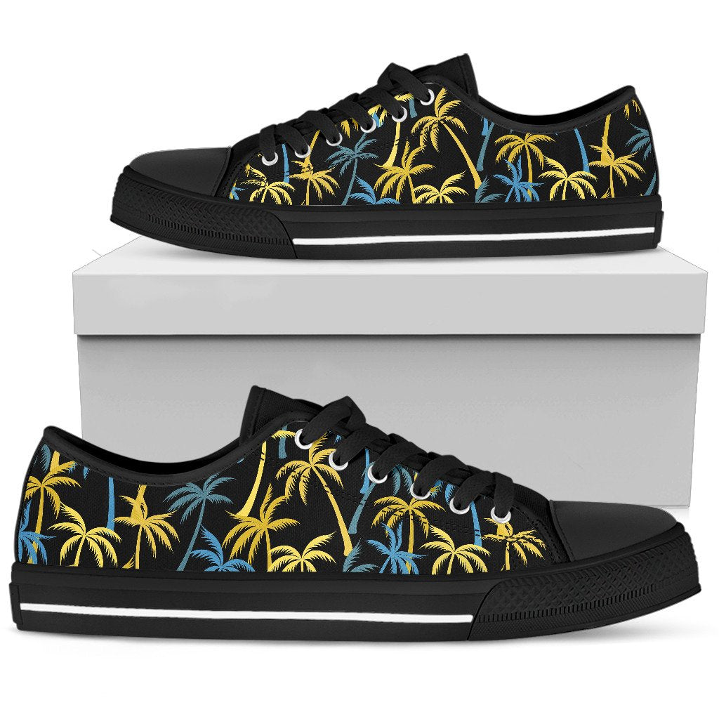 Palm Tree Pattern Women Low Top Shoes