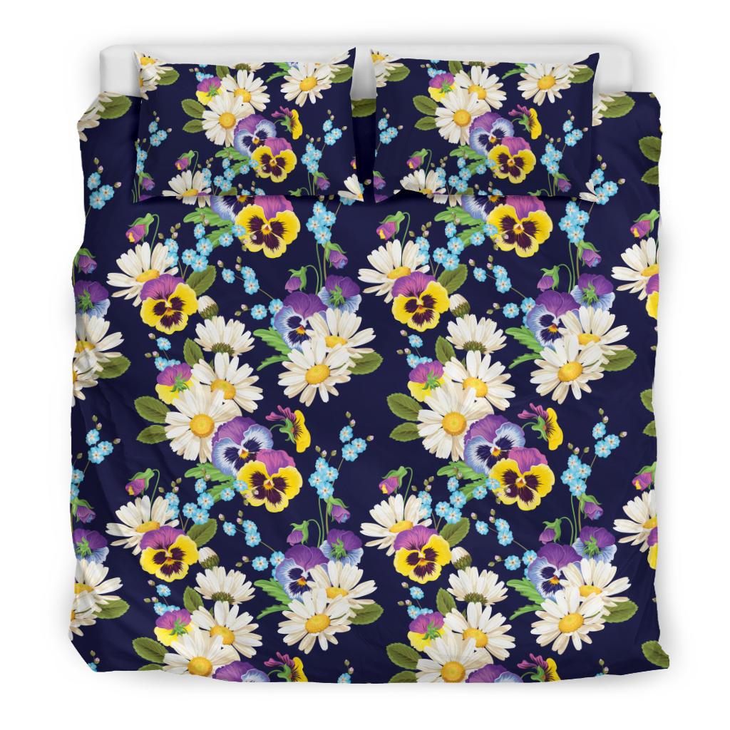 Pansy Pattern Print Design PS03 Duvet Cover Bedding Set-JORJUNE.COM