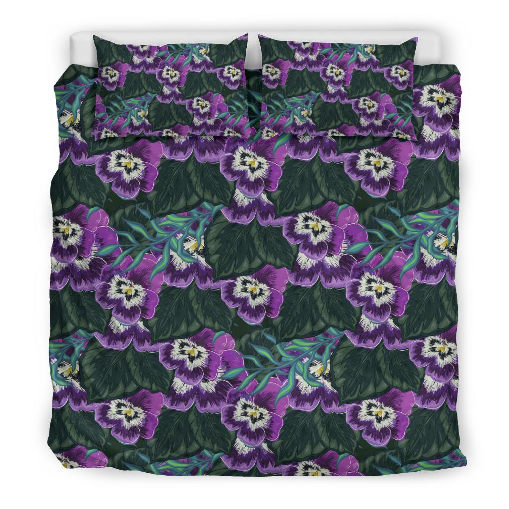 Pansy Pattern Print Design PS07 Duvet Cover Bedding Set-JORJUNE.COM