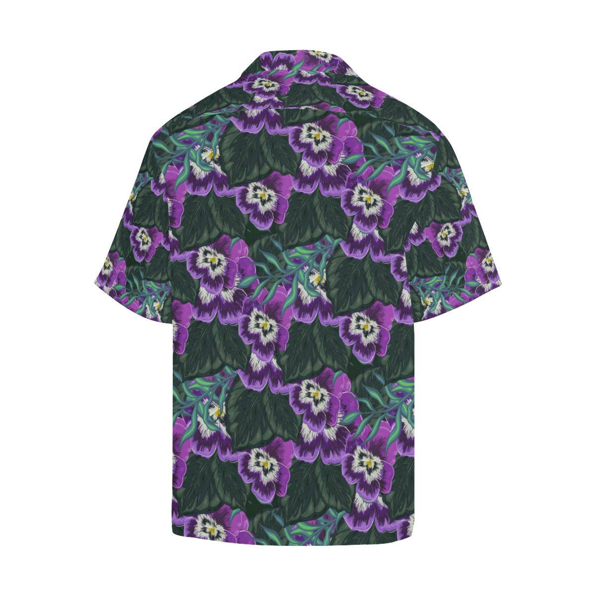 Pansy Pattern Print Design PS07 Men Hawaiian Shirt-JorJune