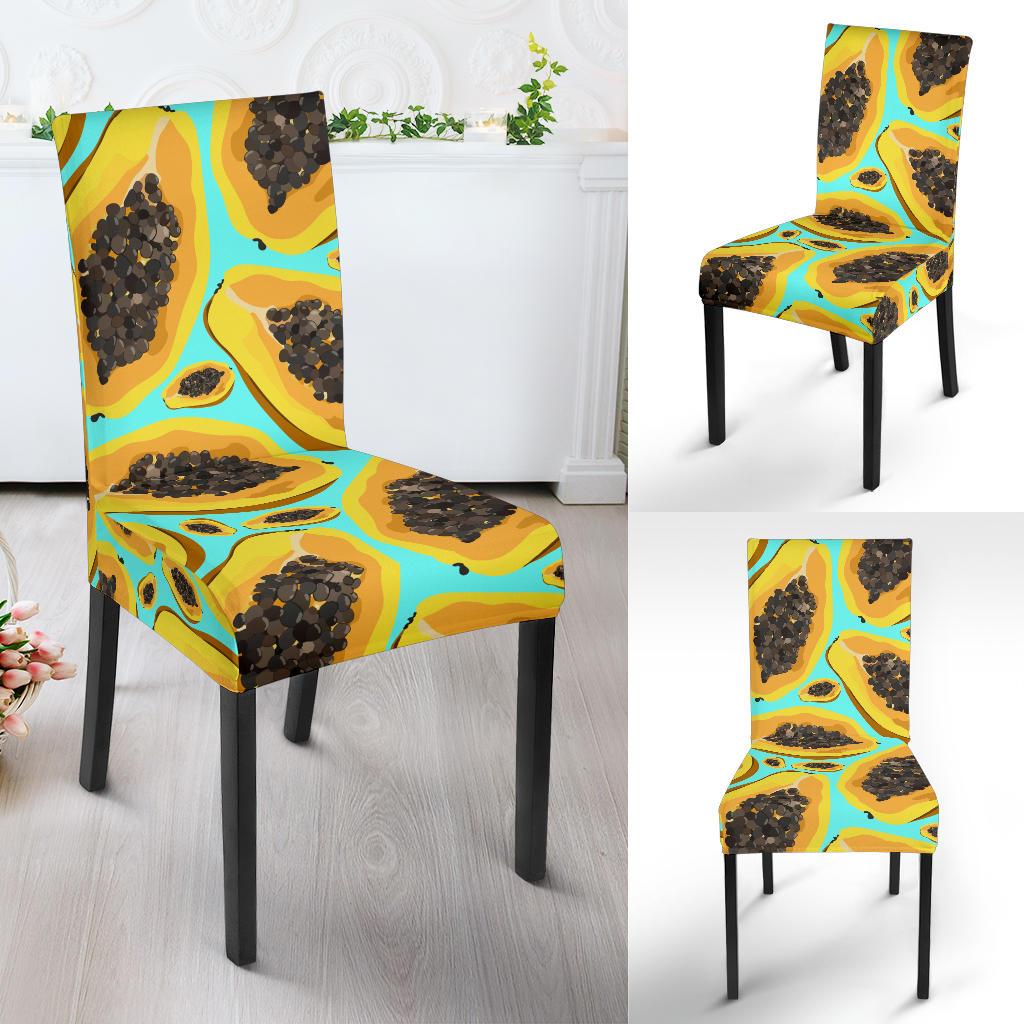 Papaya Pattern Print Design PP03 Dining Chair Slipcover-JORJUNE.COM
